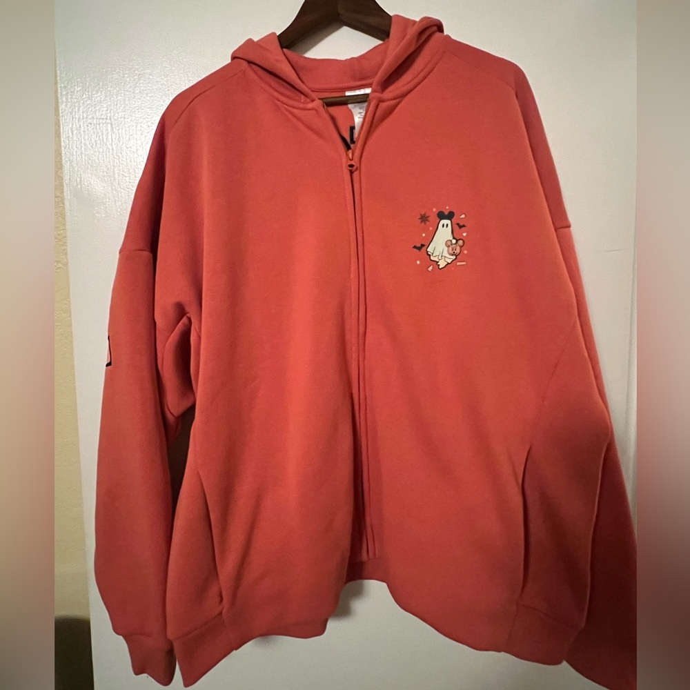 Lightly used Mickey Halloween “Boo to You” Zip Up Hoodie - Picture 3 of 4